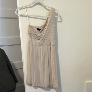 Elegant Cream One-Shoulder Dress